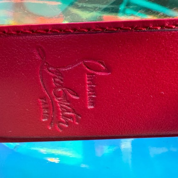 Christian Louboutin Cabata mini leather and TPU tote bag fluo yellow - Picture 3 of 10